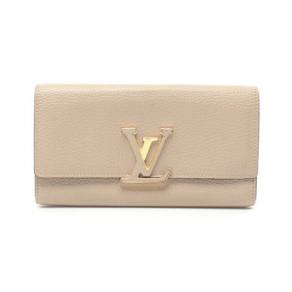 Louis Vuitton Beige Capucines Wallet Taurillon Portefeuille Long Bifold - Picture 1 of 7